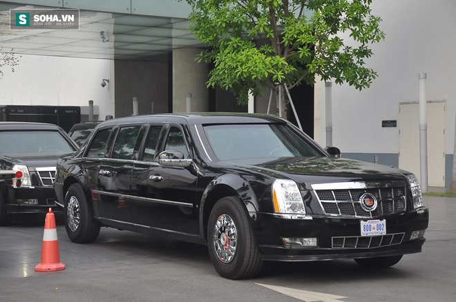 Cận cảnh dàn xe Cadillac ra sân bay Nội Bài đón TT Obama